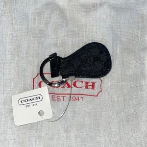 NWT Coach black keychain